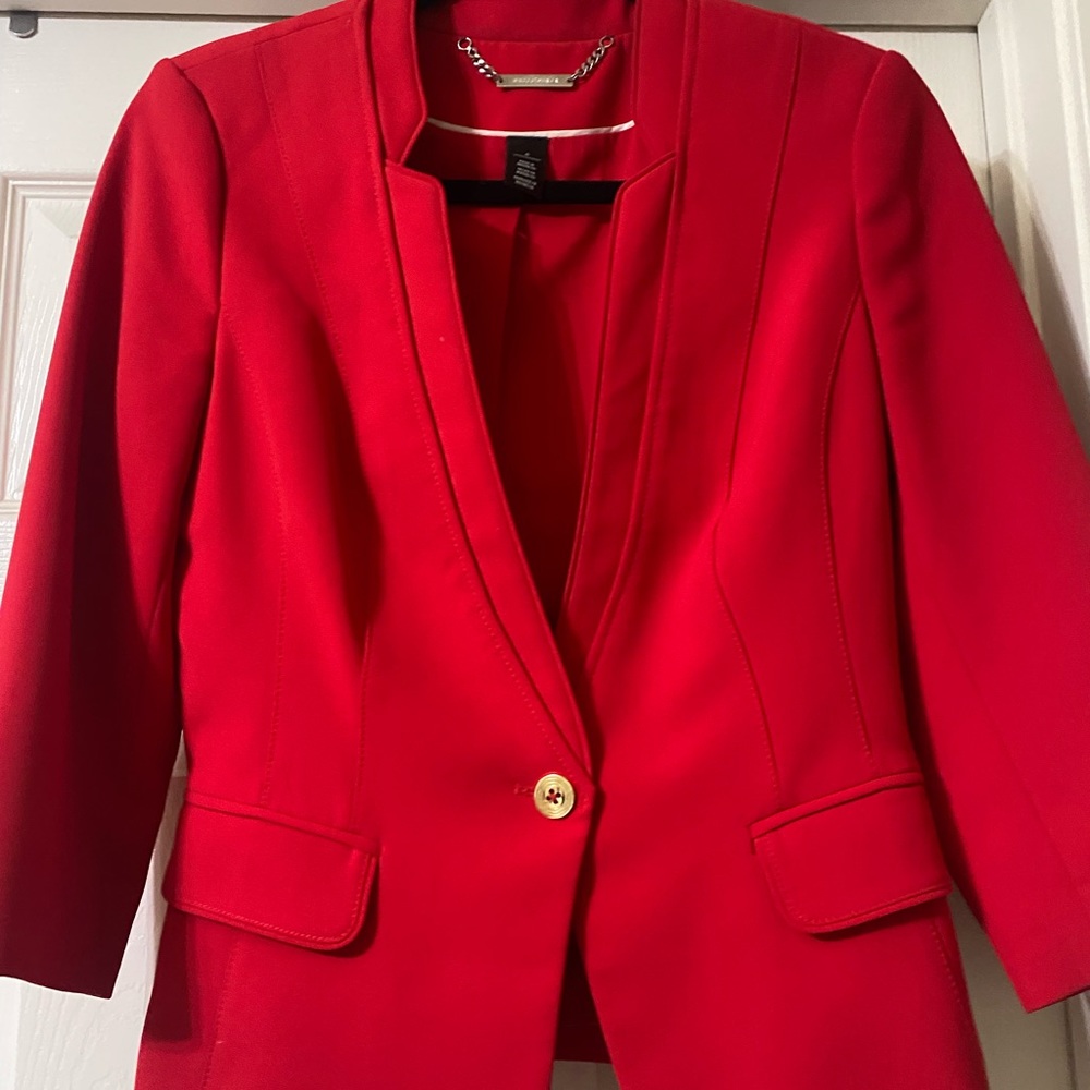 White House Black Market Red Blazer.